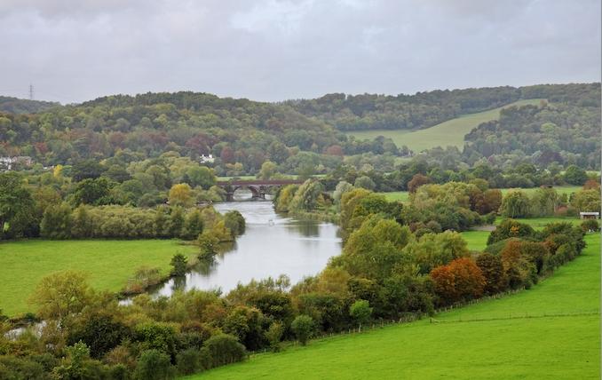 Aerial view of the Thames Valley